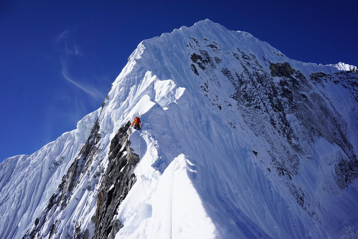Tom exploring new alpine routes